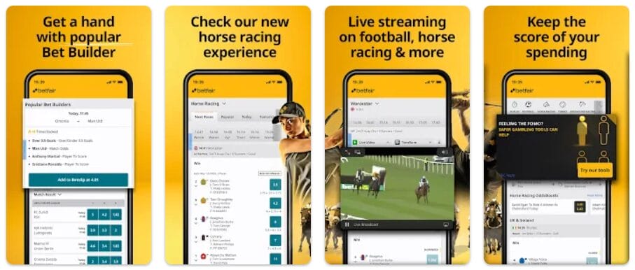 Aplikacja mobilna Betfair