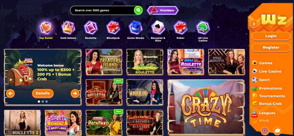 Wazamba live Casino 