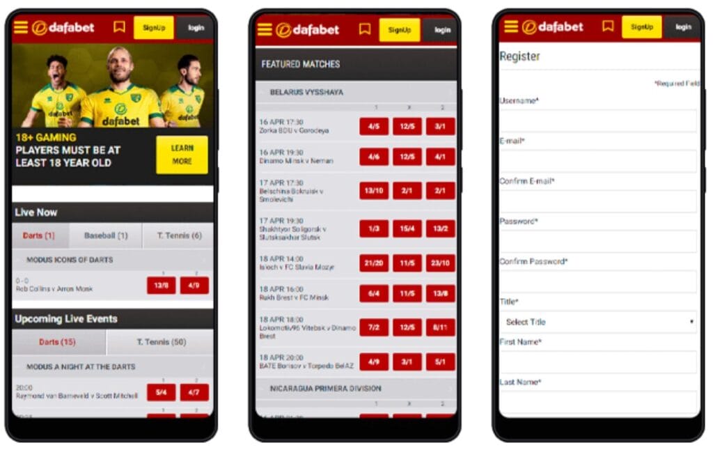 dafabet mobil app